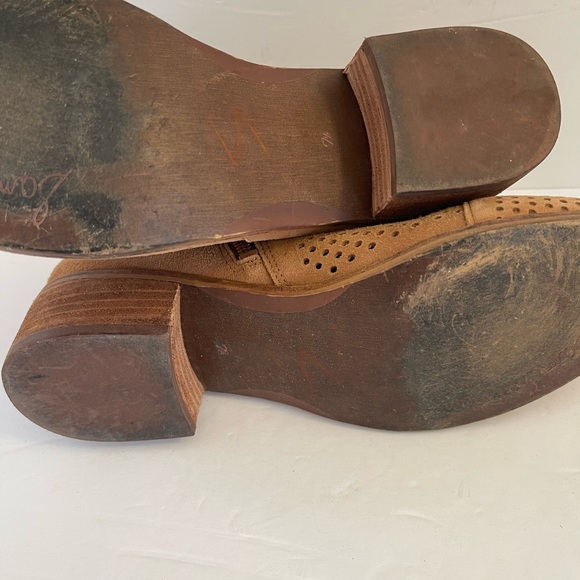 SAM EDELMAN WOMENS TAN PAMINA SUEDE LEATHER ANKLE BOOTIE SIZE  7.5 - Picture 5 of 9